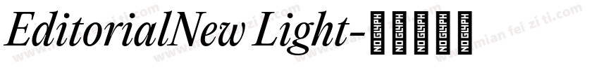 EditorialNew Light字体转换